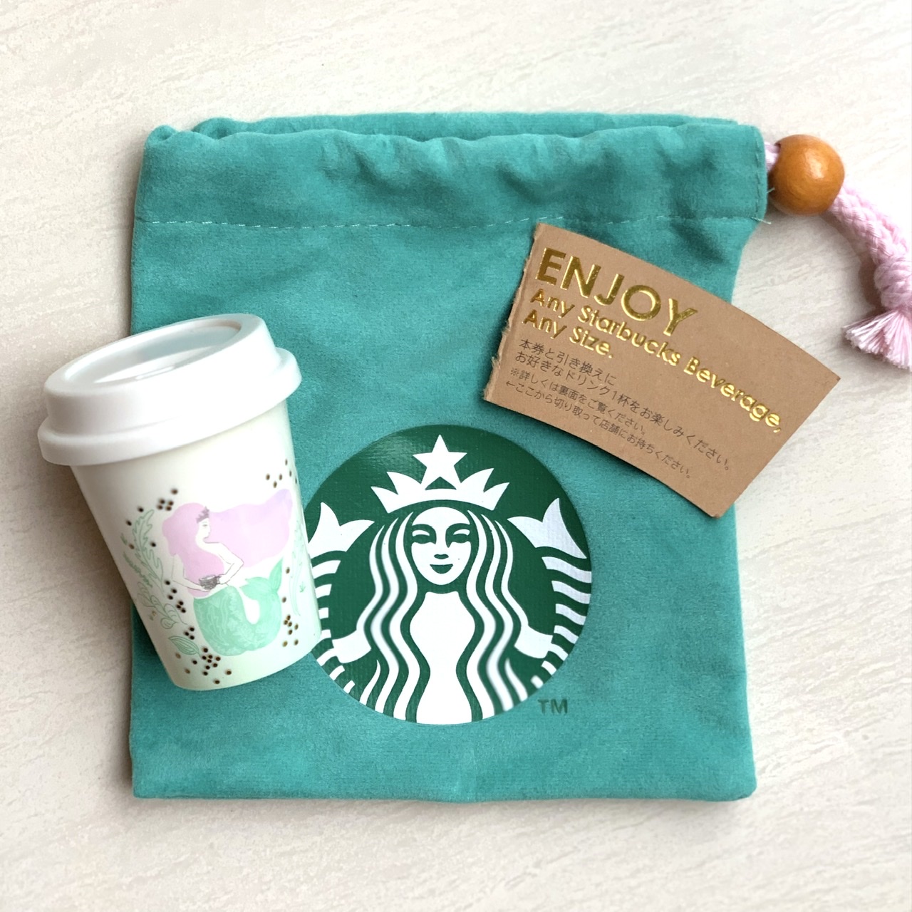 Starbucks スターバックス 巾着袋 ポーチ ミニカップ付属品 - 小物